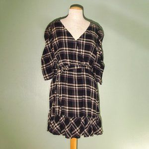 Skies Are Blue - Plaid Dress Size L